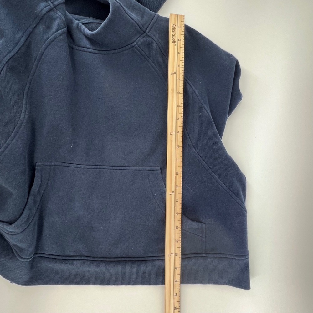 Lululemon Scuba Oversized Funnel Neck Hoodie Navy Blue Cropped XL/XXL - Picture 5 of 5